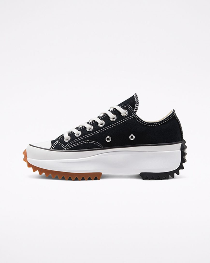 Zapatos Plataforma Converse Run Star Hike Bajas Hombre Negras Blancas | PE 2L507W